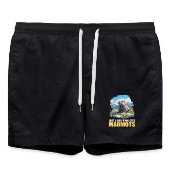 Marmots Groundhog - Swim Trunks - black - Front - AI Model Male 185 light (185cm)
