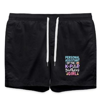 Assistant personnel de l’anniversaire de The K Pop - Short de bain - noir - Devant - AI Model Male 185 light (185cm)