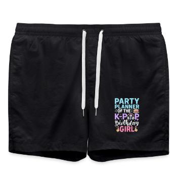 Organisatrice de fêtes de la fille d’anniversaire de K Pop - Short de bain - noir - Devant - AI Model Male 185 light (185cm)