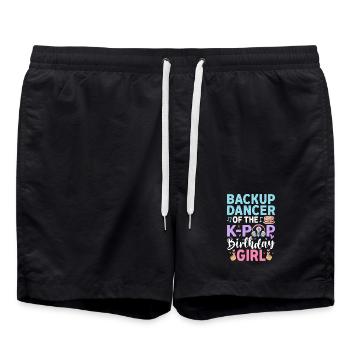 Backup Dancer Of The K Pop Birthday Girl - Swim Trunks - black - Front - AI Model Male 185 light (185cm)