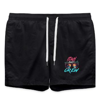 Équipe de fête en Italie - Short de bain - noir - Devant - AI Model Male 185 light (185cm)