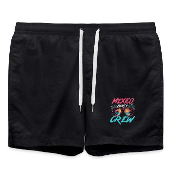 Mexiko Party Crew - Badeshorts - Schwarz - Vorne - AI Model Male 185 light (185cm)