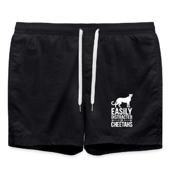 Cheetah Sayings Cheetah Funny Cheetah Gift - Swim Trunks - black - Front - AI Model Male 185 light (185cm)