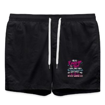 Krebs-Mädchen Drei-Seiten-Tierkreis - Badeshorts - Schwarz - Vorne - AI Model Male 185 light (185cm)