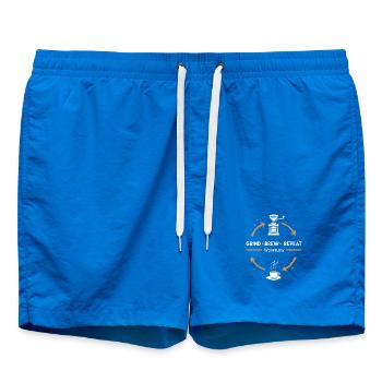 Grind Brew Repeat Espresso Ritual - Swim Trunks - cobalt blue - Front