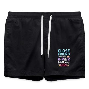 Close Friend Of The K-Pop Birthday Girl - Swim Trunks - black - Front - AI Model Male 185 light (185cm)