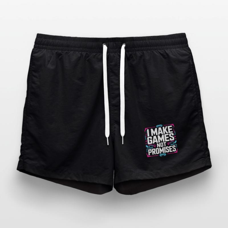 Game Developer I Make Games Video Game Developer Badeshorts