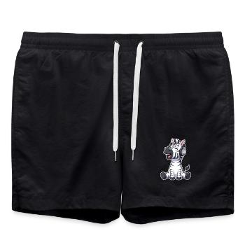 Zebra Music - Swim Trunks - black - Front - AI Model Male 185 light (185cm)