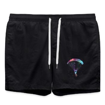 Paragliding Gleitschirmfliegen Gleitschirm - Badeshorts - Schwarz - Vorne - AI Model Male 185 light (185cm)