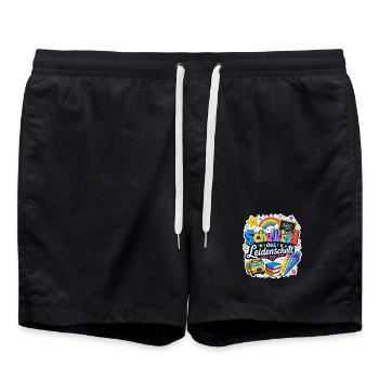 Schulkind 2026 Einschulung 2026 Schulanfang - Badeshorts - Schwarz - Vorne - AI Model Male 185 light (185cm)