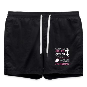 Certaines Filles Aiment Le Rugby Les Vraies Sup... - Short de bain - noir - Devant - AI Model Male 185 light (185cm)