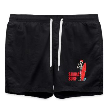 Shaka Surf Skeleton Surf Surfeur d’été - Short de bain - noir - Devant - AI Model Male 185 light (185cm)