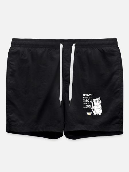 Welchen Teil von Meow verstehst du nicht Katzenfutter - Badeshorts - Schwarz