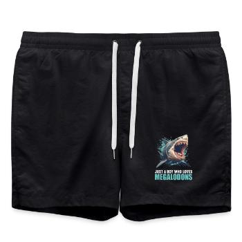 Megalodons Megalodon - Swim Trunks - black - Front - AI Model Male 185 light (185cm)