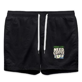 Apothekentechniker Pharmacy Tech Cpht Rx Geschenk - Badeshorts - Schwarz - Vorne - AI Model Male 185 light (185cm)