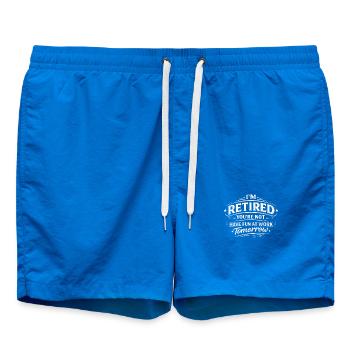 Lustiger Lustiger Ruhestand-Humor | Abschiedsgeschenk - Badeshorts - Cobalt blue - Vorne