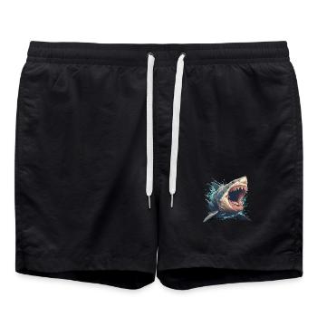 Grand requin blanc Grand requin blanc - Short de bain - noir - Devant - AI Model Male 185 light (185cm)