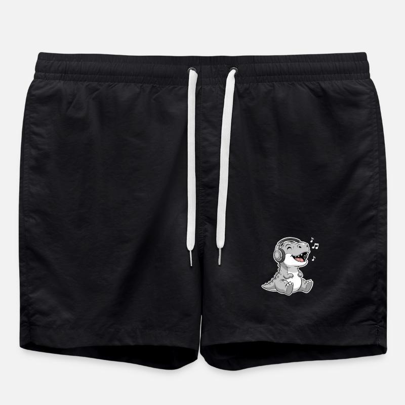 T Rex Music - Swim Trunks - black