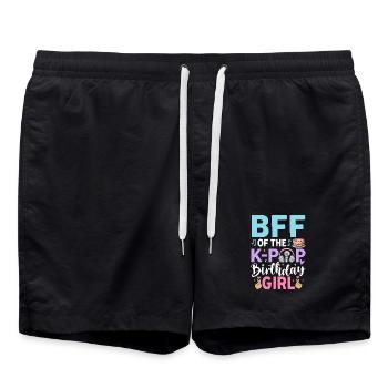 BFF of The K-Pop Birthday Girl - Swim Trunks - black - Front - AI Model Male 185 light (185cm)