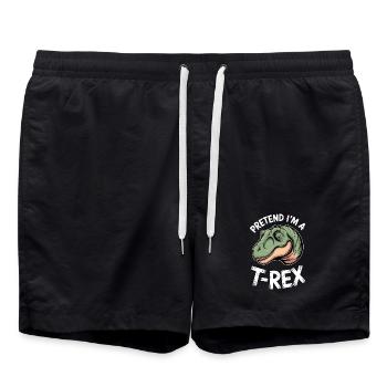 Dictions du T-Rex : Don Dinosaure Tyrannosaure - Short de bain - noir - Devant - AI Model Male 185 light (185cm)