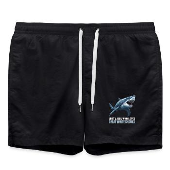 Grand requin blanc Grand requin blanc - Short de bain - noir - Devant - AI Model Male 185 light (185cm)