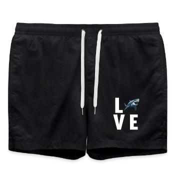 Sharks Shark - Swim Trunks - black - Front - AI Model Male 185 light (185cm)