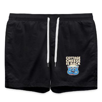 Cadeau de collation riche en protéines pour les amateurs de gastronomie - Short de bain - noir - Devant - AI Model Male 185 light (185cm)