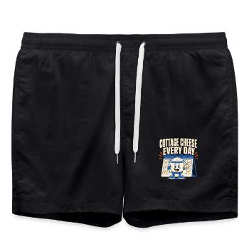 Cadeau de collation riche en protéines pour les amateurs de gastronomie - Short de bain - noir - Devant - AI Model Male 185 light (185cm)