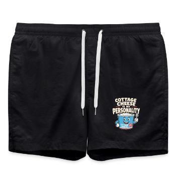 Cadeau de collation riche en protéines pour les amateurs de gastronomie - Short de bain - noir - Devant - AI Model Male 185 light (185cm)