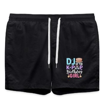 DJ Of The K-Pop Birthday Girl - Swim Trunks - black - Front - AI Model Male 185 light (185cm)