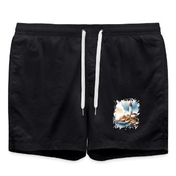 phare - Short de bain - noir - Devant - AI Model Male 185 light (185cm)