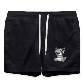 Écoute de musique T Rex - Short de bain - noir - Devant - AI Model Male 185 light (185cm)