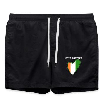 Ivory Coast Pride Cote D'Ivoire Heritage Elephant - Short de bain - noir - Devant - AI Model Male 185 light (185cm)