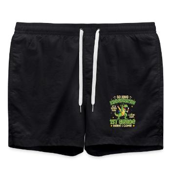 Adieu Dinosaure de maternelle 1ère - Short de bain - noir - Devant - AI Model Male 185 light (185cm)