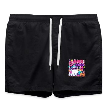 Summerween Geisterstrand | Halloween-Feiertage - Badeshorts - Schwarz - Vorne - AI Model Male 185 light (185cm)