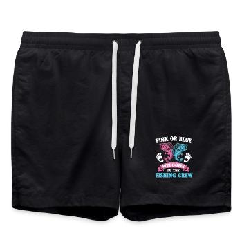 Rose ou bleu Bienvenue à l’équipe de pêche - Short de bain - noir - Devant - AI Model Male 185 light (185cm)