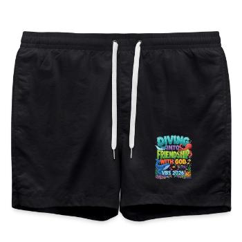 Diving Friendship God VBS 2026 - Swim Trunks - black - Front - AI Model Male 185 light (185cm)