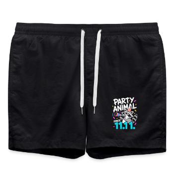 Karneval Party Kölner Animal Since 11.11. Köln - Swim Trunks - black - Front - AI Model Male 185 light (185cm)