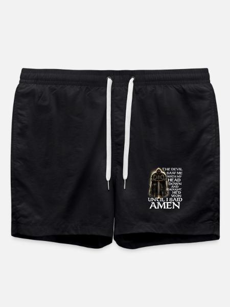 Devil Thought He Won Until Amen - Swim Trunks - black