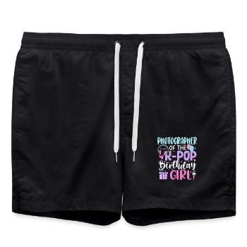 Photographer of The K-Pop Birthday Girl - Badeshorts - Schwarz - Vorne - AI Model Male 185 light (185cm)