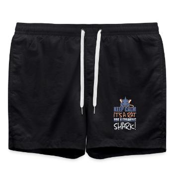 Rat, house rat, rat owner, rat lover - Swim Trunks - black - Front - AI Model Male 185 light (185cm)