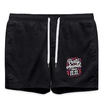 Karneval Party Kölner Animal Since 11.11. Köln - Swim Trunks - black - Front - AI Model Male 185 light (185cm)