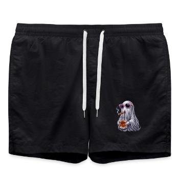 Whisky fantôme et lunettes de soleil - Short de bain - noir - Devant - AI Model Male 185 light (185cm)
