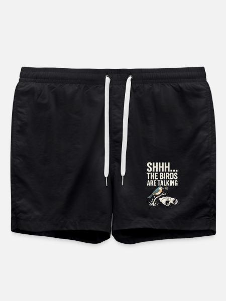 Bird Talk : Chut les oiseaux - Short de bain - noir