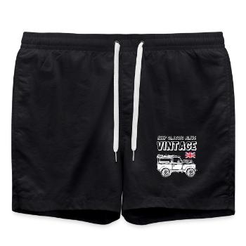 Keep_Classic_Alive_Vintage - Badeshorts - Schwarz - Vorne - AI Model Male 185 light (185cm)