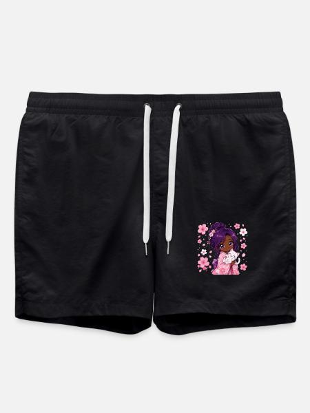 Fille noire japonaise - Short de bain - noir