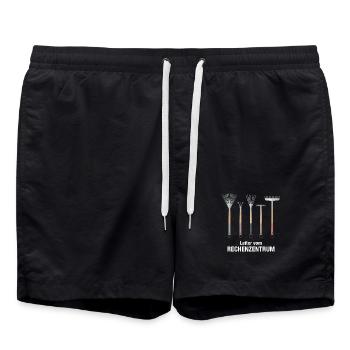 Rechenzentrum IT EDV Nerd Computer Shirt Geschenk - Badeshorts - Schwarz - Vorne - AI Model Male 185 light (185cm)