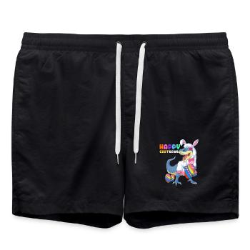 Frohe Ostern Rawr Dino Bunny Egg Hunt Outfit - Badeshorts - Schwarz - Vorne - AI Model Male 185 light (185cm)