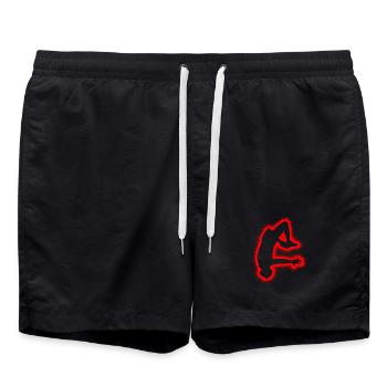Freerunning Freerunner Herren Jungen Parkour - Badeshorts - Schwarz - Vorne - AI Model Male 185 light (185cm)