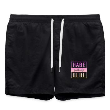 Habe Dere, habe dere, Servus - Badeshorts - Schwarz - Vorne - AI Model Male 185 light (185cm)